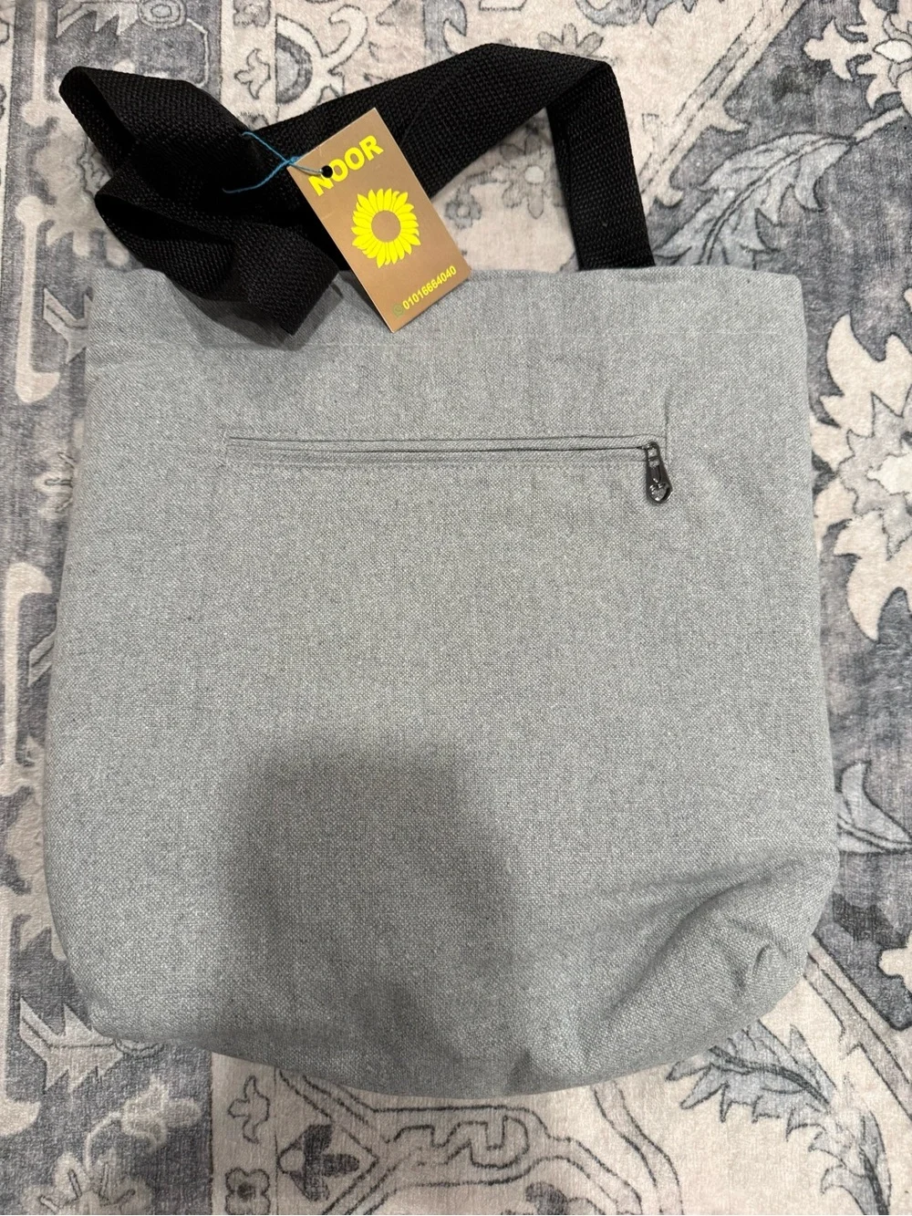 Handmade Gray Shoulder Tote bag